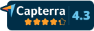 Capterra review badge showing a 4. 3 star rating