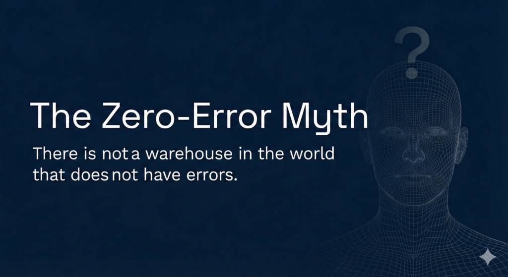 Gemini_generated_image_6qlq206qlq206qlq | clarus wms Graphic of the zero error myth: no warehouse in the world is free of errors