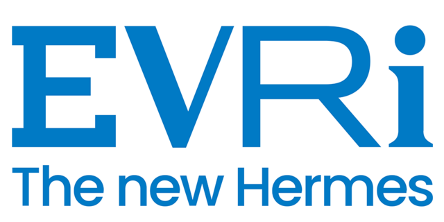 Evri courier logo with the strapline the new hermes