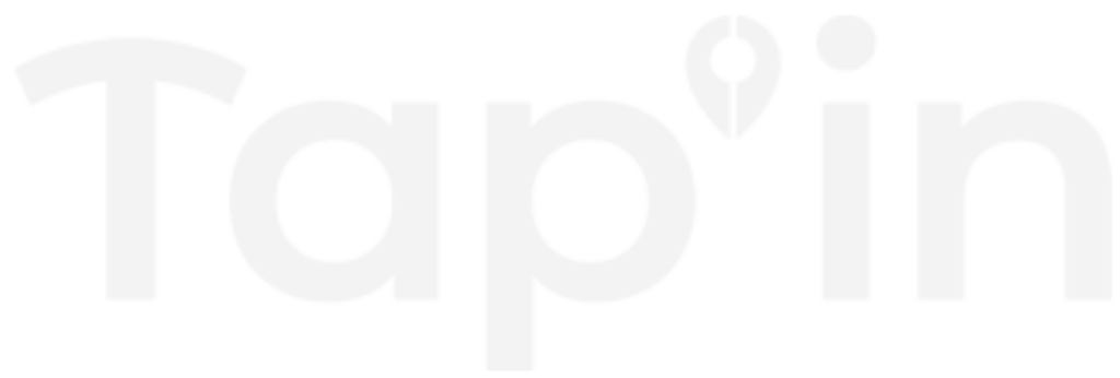 Tap'in logo in white