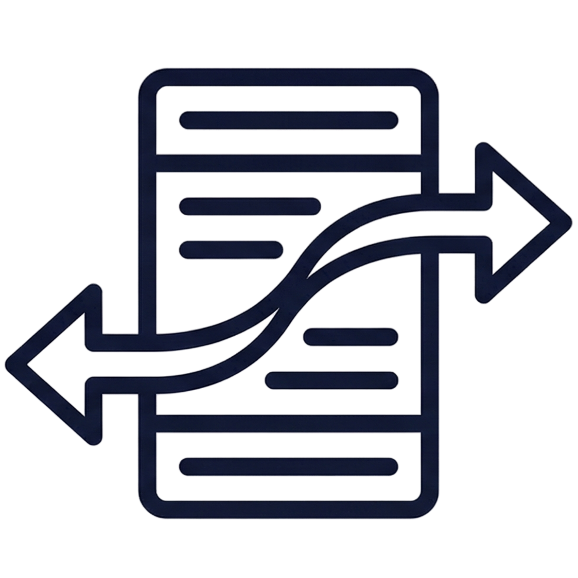 Mcp server | clarus wms | clarus wms Icon of documents exchanging data via arrows, representing an mcp server unifying warehouse systems