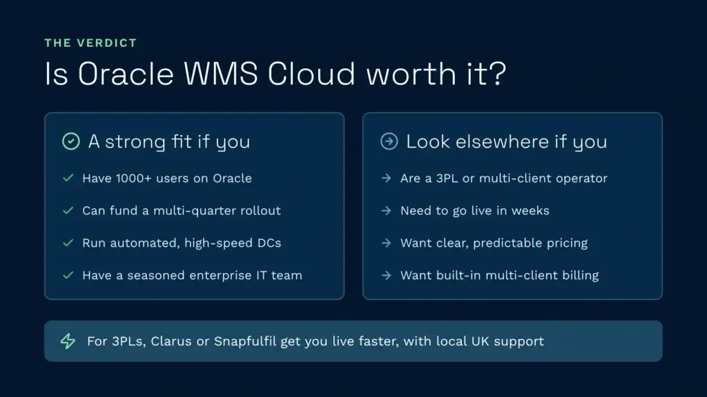 Is oracle wms cloud worth it verdict