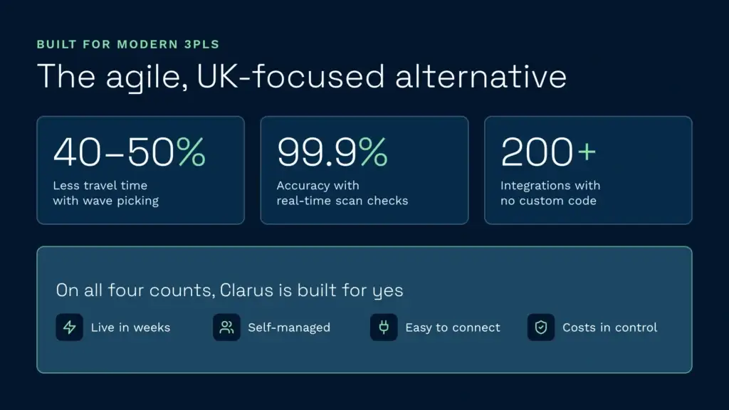 Clarus the agile uk focused 3pl alternative