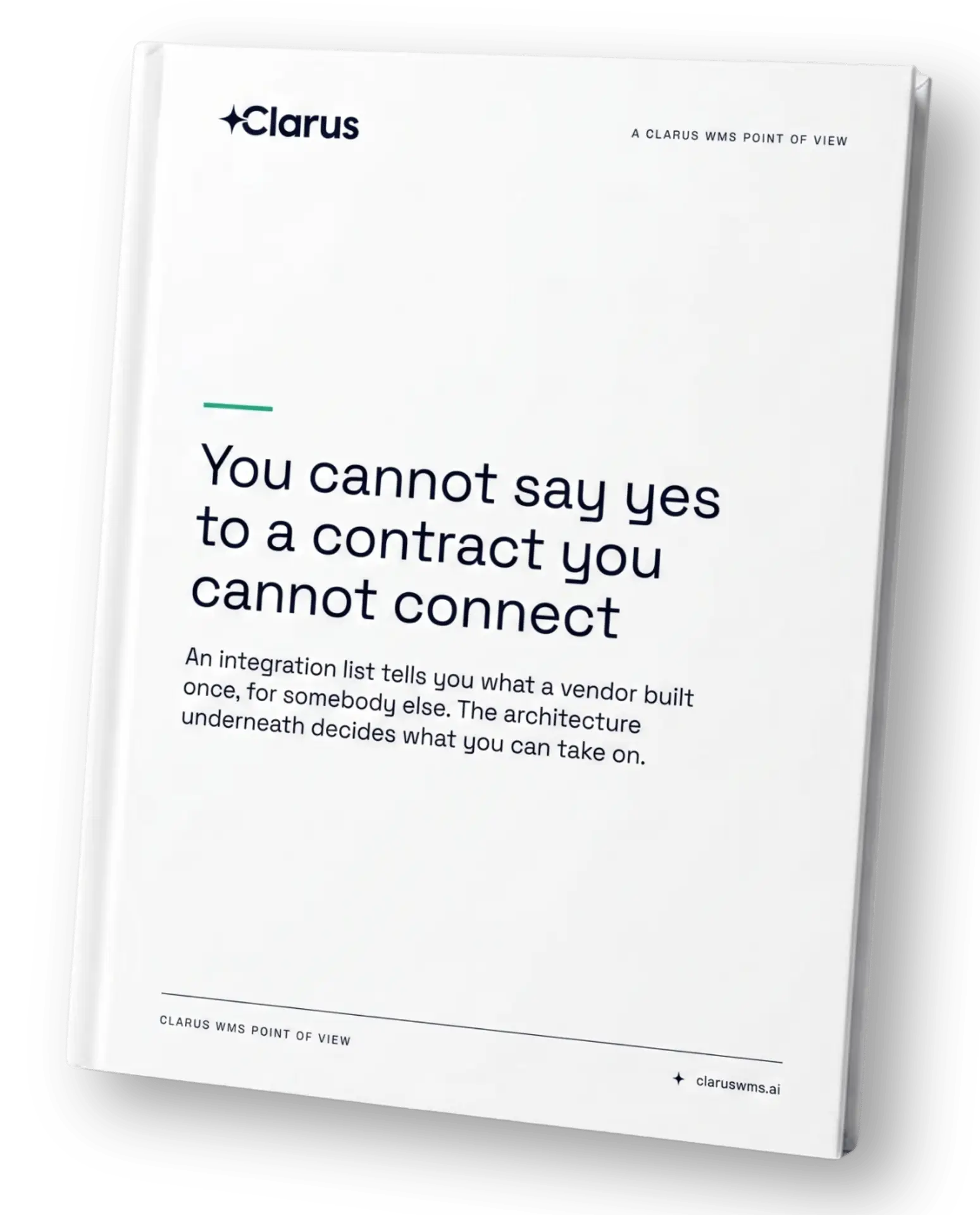 Clarus pov integrations ebook 3d mock up book | clarus wms | clarus wms Clarus pov integrations ebook 3d mock up book