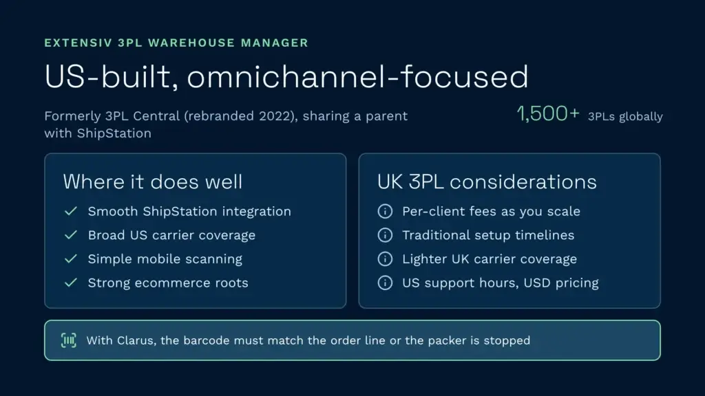 Extensiv strengths and uk 3pl considerations
