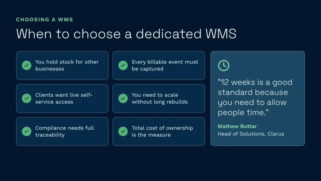 When to choose a dedicated wms over odoo | clarus wms When to choose a dedicated wms over odoo